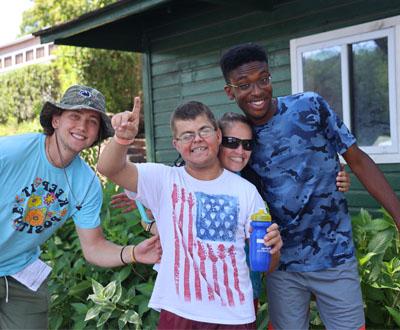  Participants and staff at summer camp